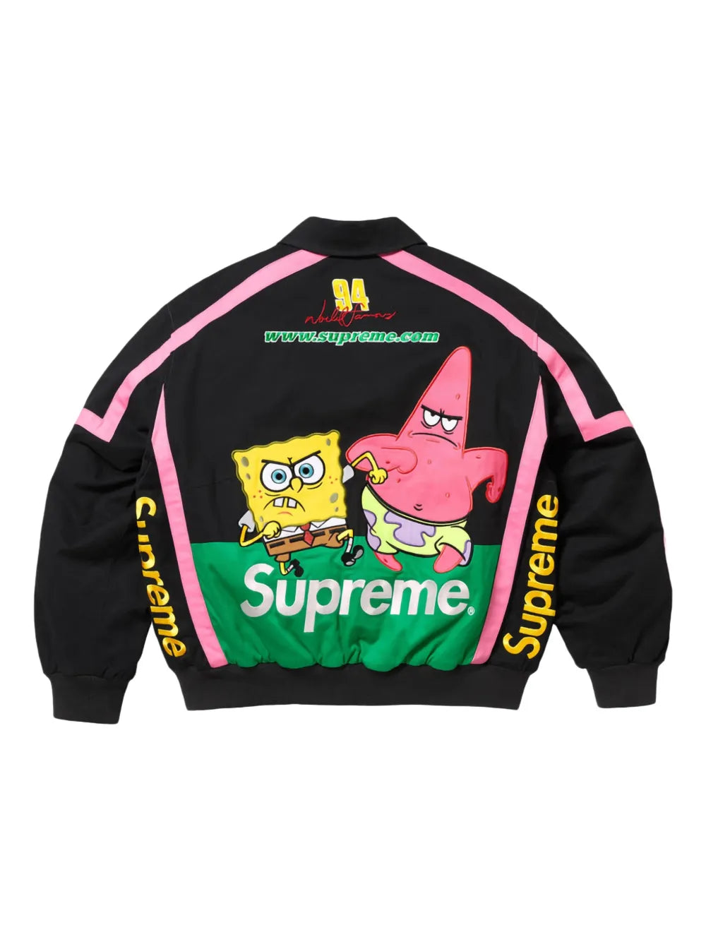 Supreme SpongeBob SquarePants Jeff Hamilton Racing Jacket