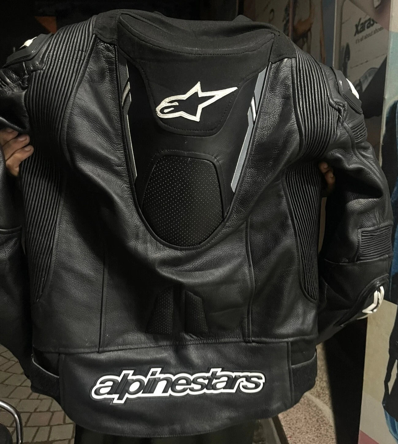 Alpinestars Cowhide Leather Racing Motorcycle Jacket