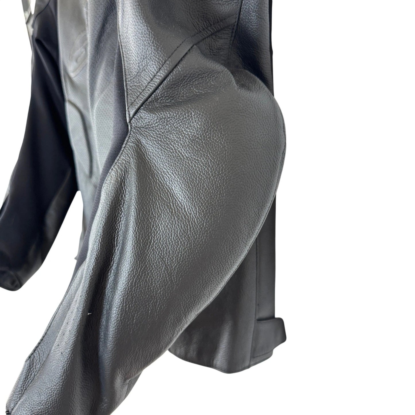 Alpinestars Leather Motorcycle Racing Jacket Black Silver