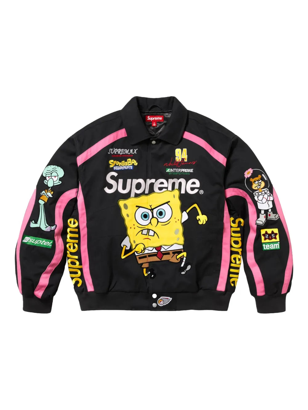 Supreme SpongeBob SquarePants Jeff Hamilton Racing Jacket