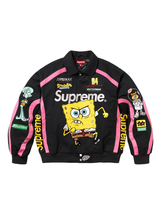 Supreme SpongeBob SquarePants Jeff Hamilton Racing Jacket