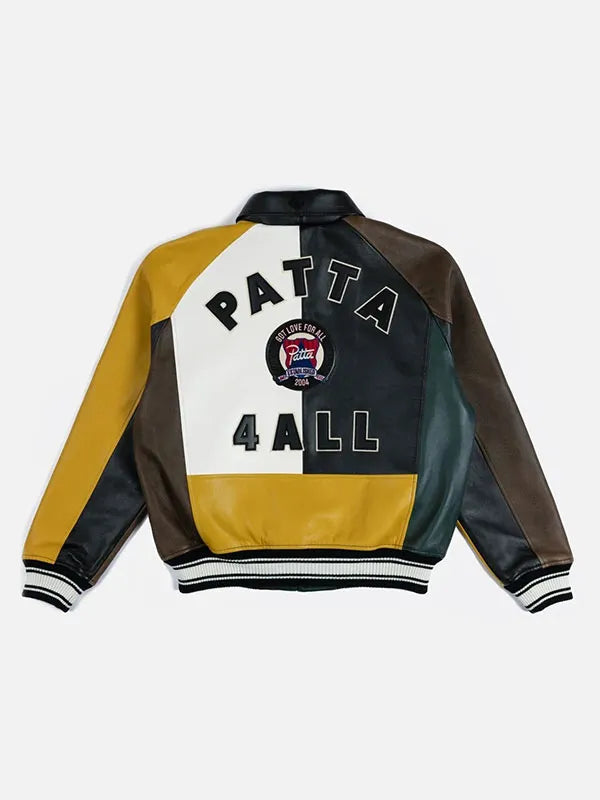 Patta x Avirex Icon Colorblock Leather Jacket