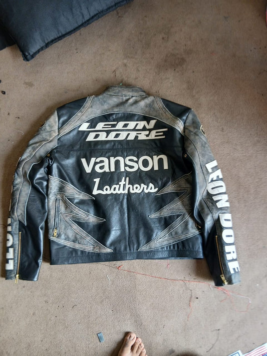 Aime Leon Dore Leather Café Racer Jacket