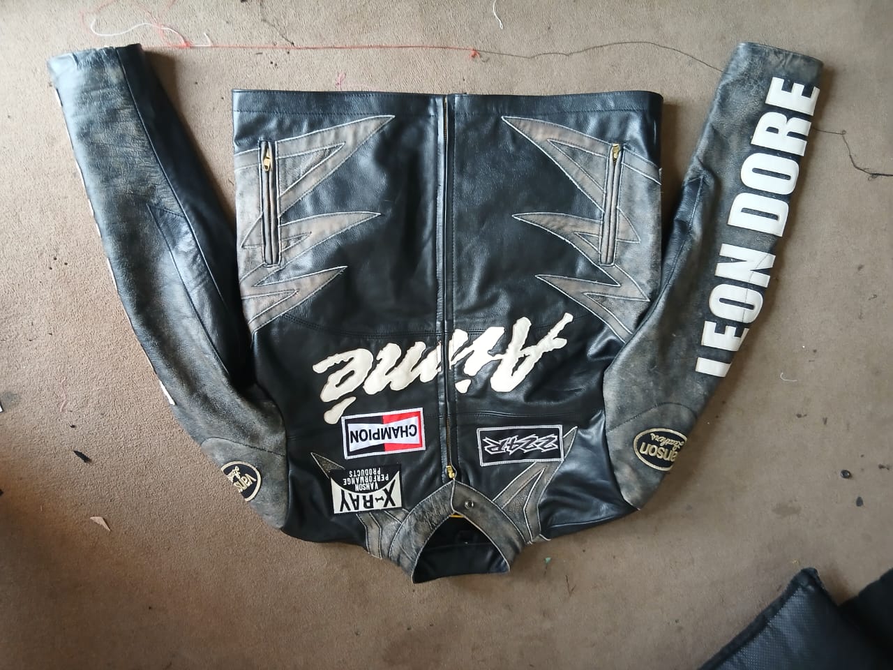 Aime Leon Dore Leather Café Racer Jacket