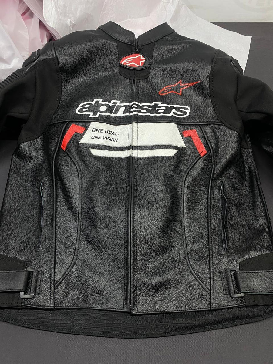 Alpinestars Original Cowhide Leather Motorbike Jacket Real Leather Racing Jacket