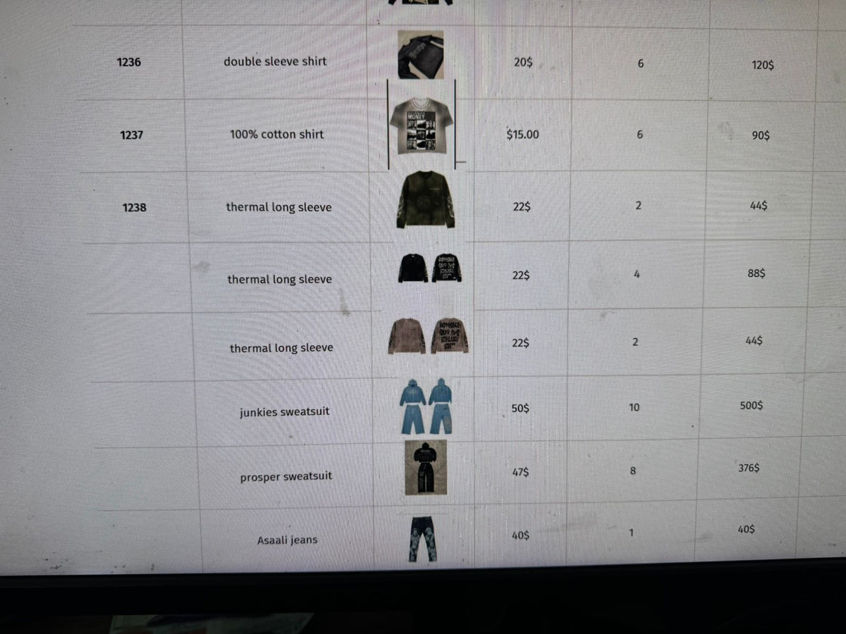 custom order tracksuits,tshirts,full sweatsuits,