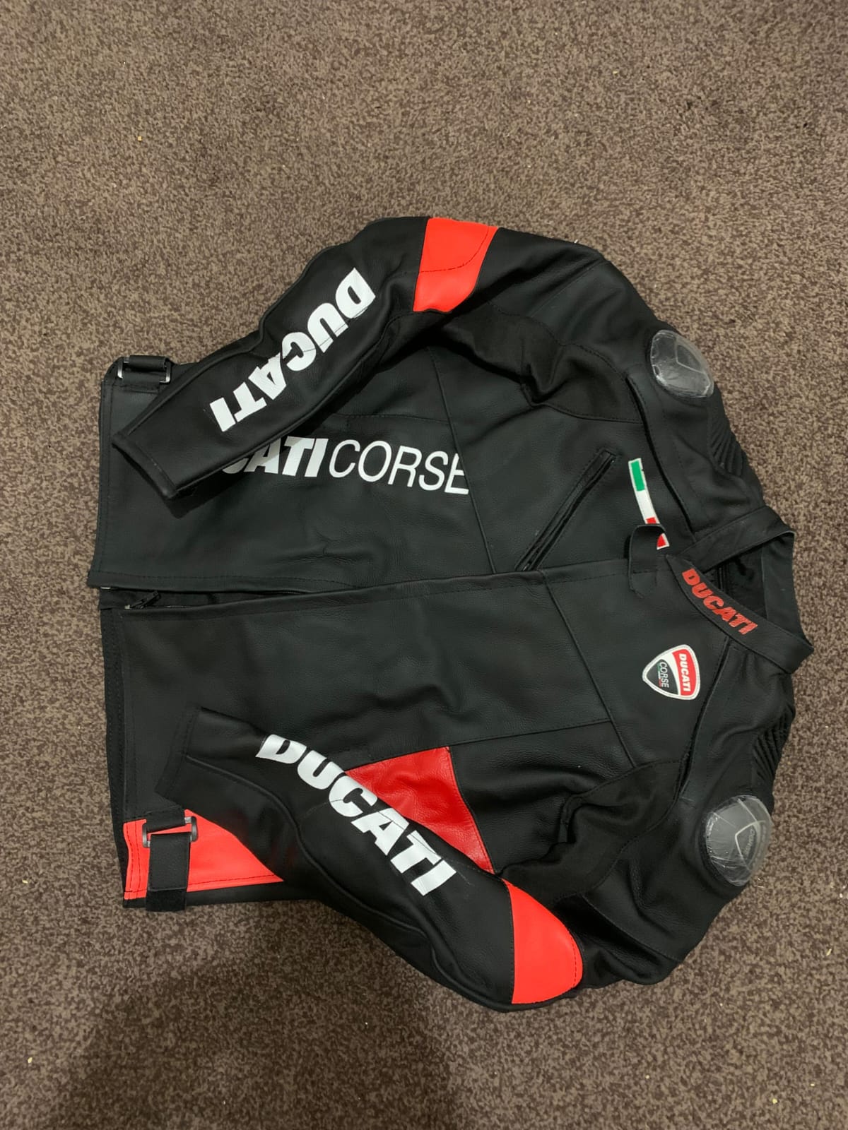 Ducati Racing Motorcycle Biker Leather Jacket Motorbike Men Leather Jacket