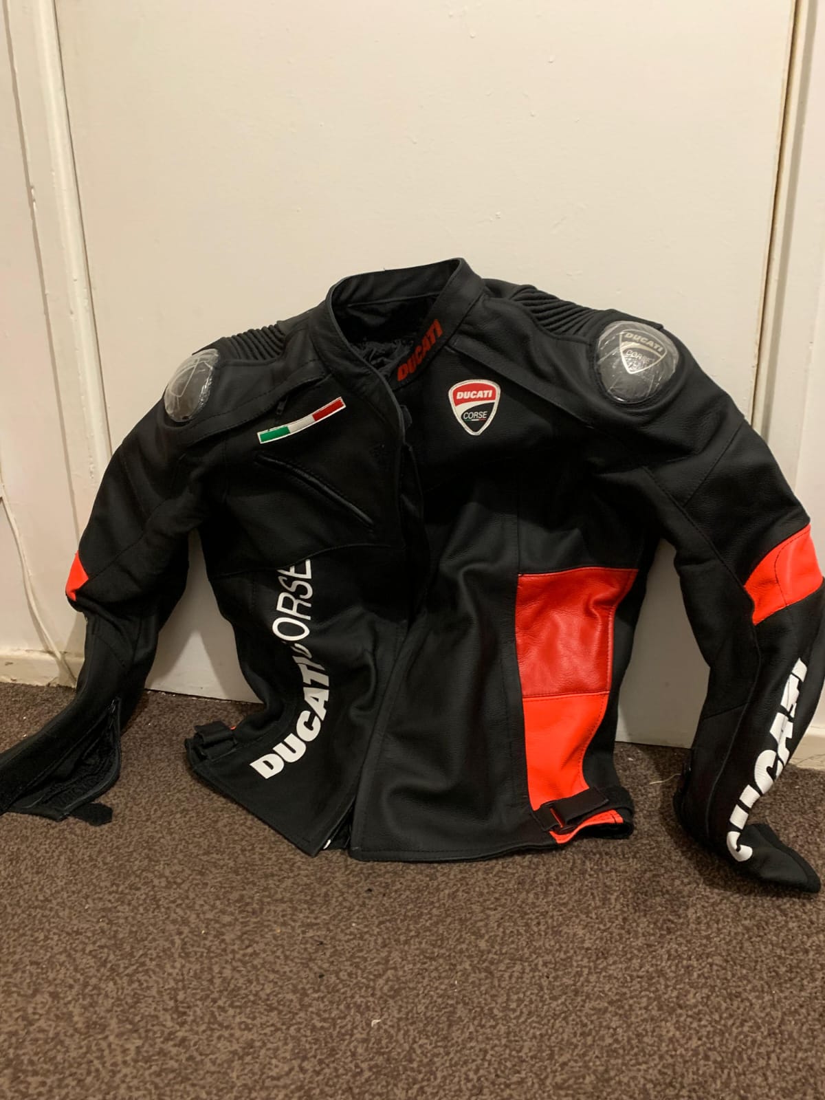 Ducati Racing Motorcycle Biker Leather Jacket Motorbike Men Leather Jacket