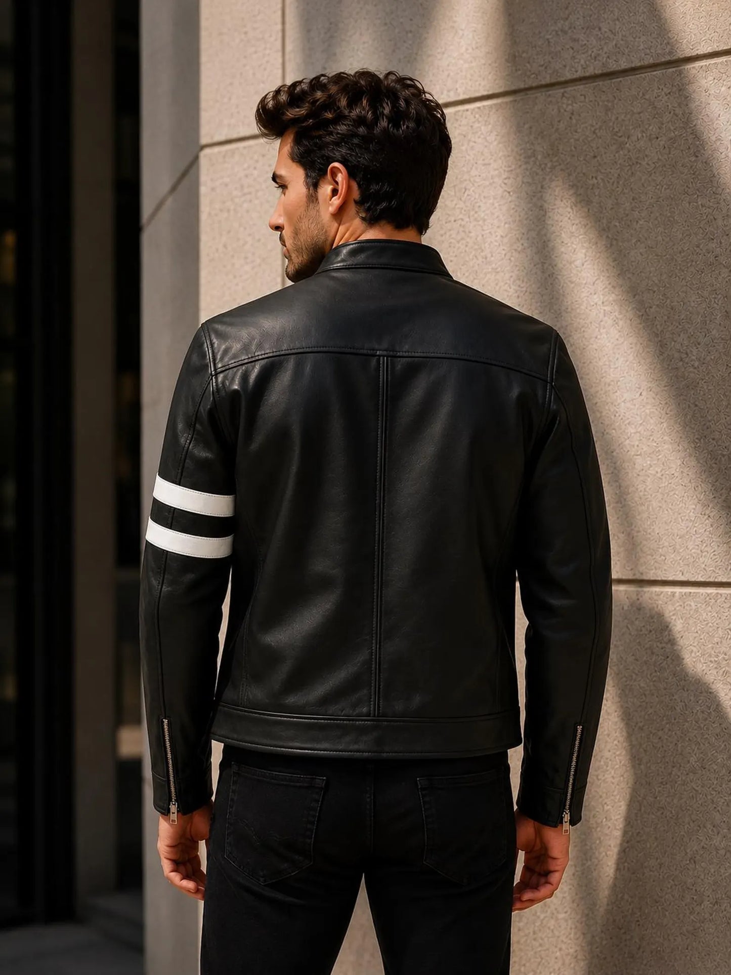 Ben 10 Alien Swarm Black Leather Jacket | Ryan Kelley Tennyson Cosplay Biker Coat | Handmade Superhero Halloween Costume Jacket