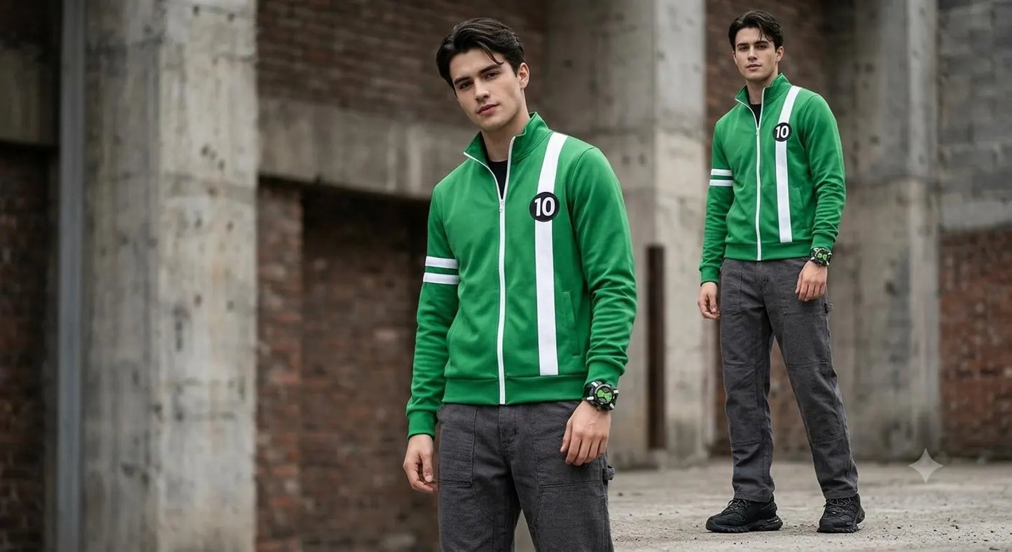 Ben 10 Cosplay Costume Green jacket Ten Ben Jacket