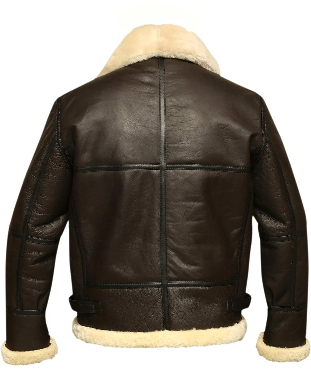 Men’s Classic B3 Sheepskin Bomber | RAF Aviator Leather Jacket with Faux Fur Collar