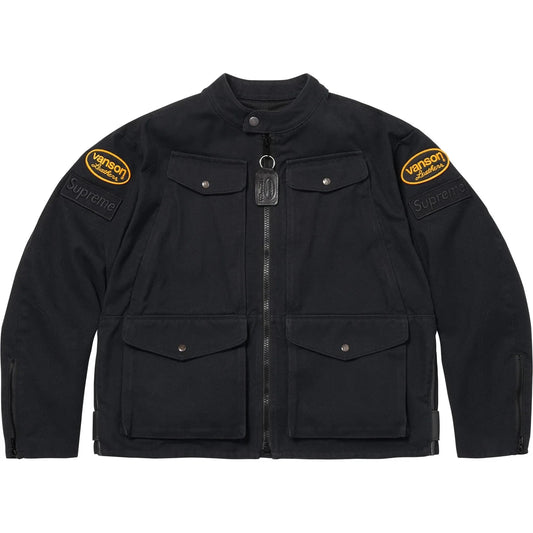 777160 Supreme x Vanson Leathers Cordura Jacket Black