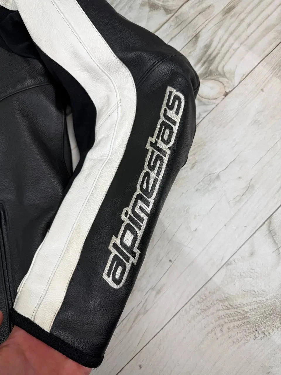 Alpiestars Leather Jacket Moto Armoured Padded Lined Black