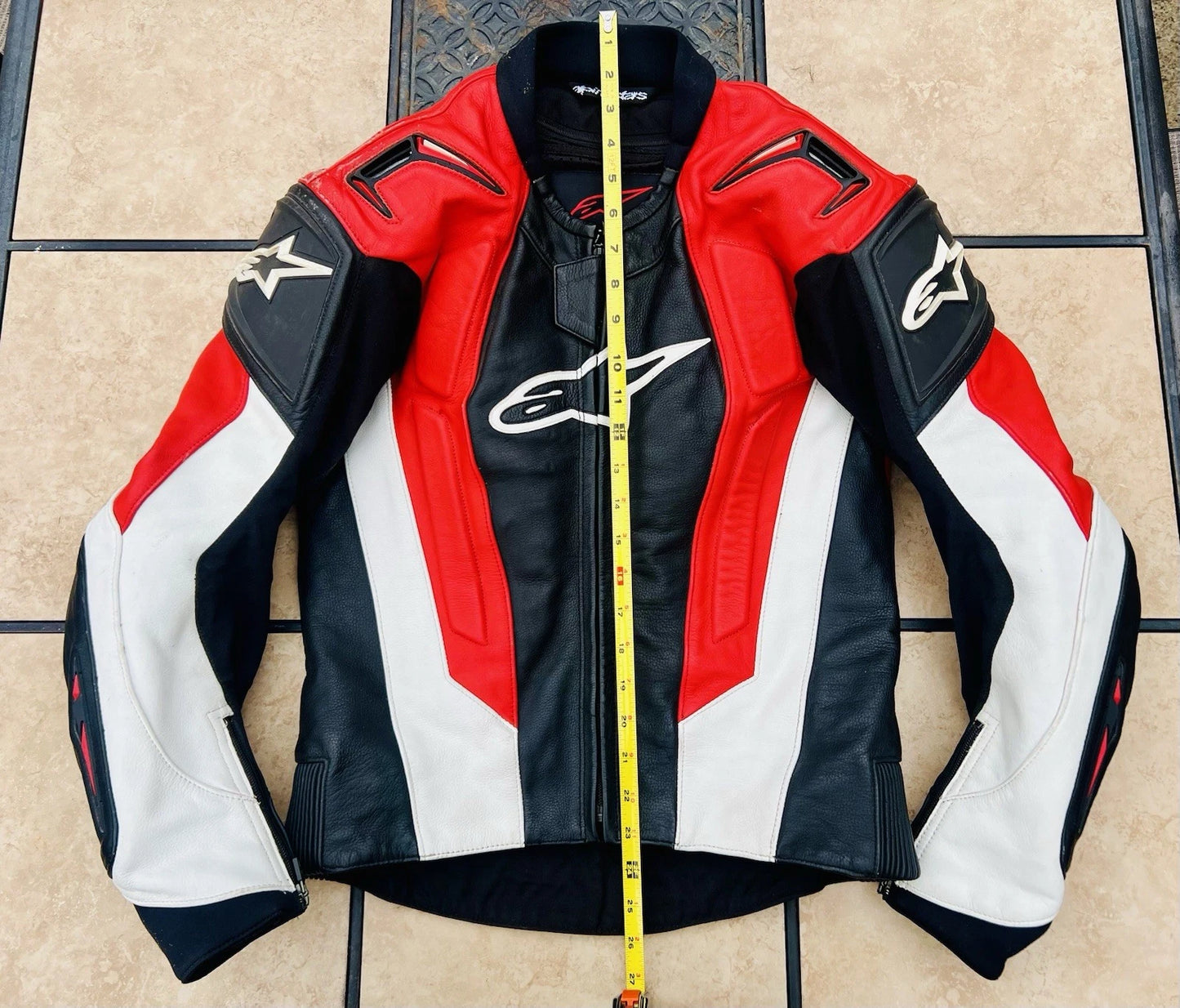 Vintage Alpinestars Men’s Red Leather Super Duty Motorcycle Jacket