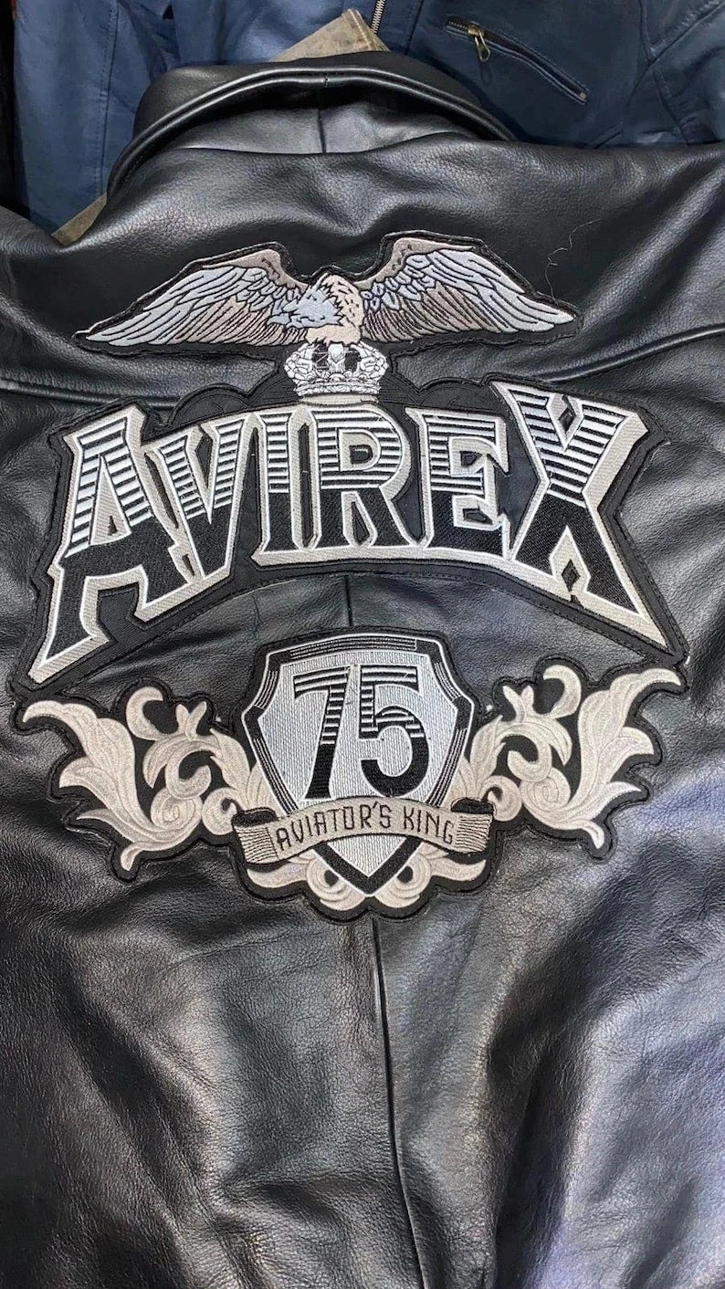Men's USA Aviator 75 King's Flight Bomber Genuine Cowhide Leather Jacket