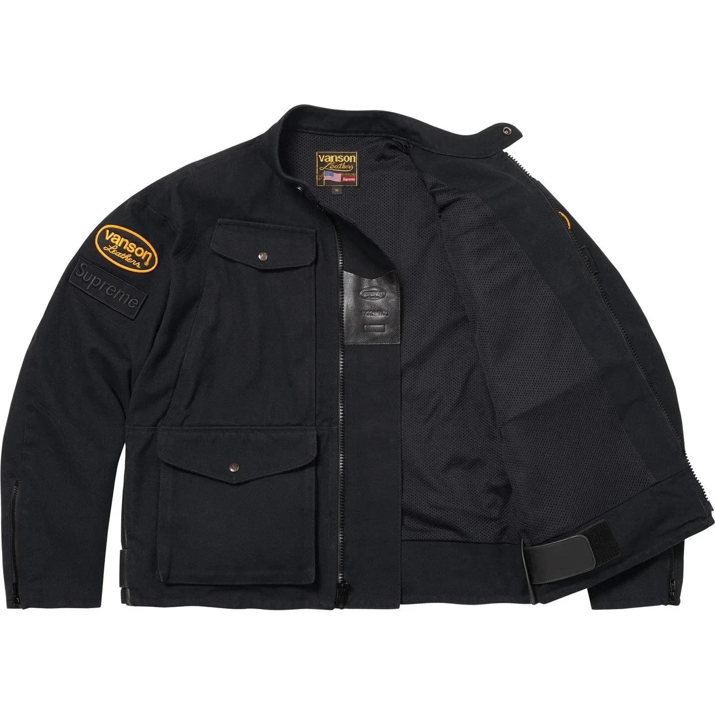 777160 Supreme x Vanson Leathers Cordura Jacket Black