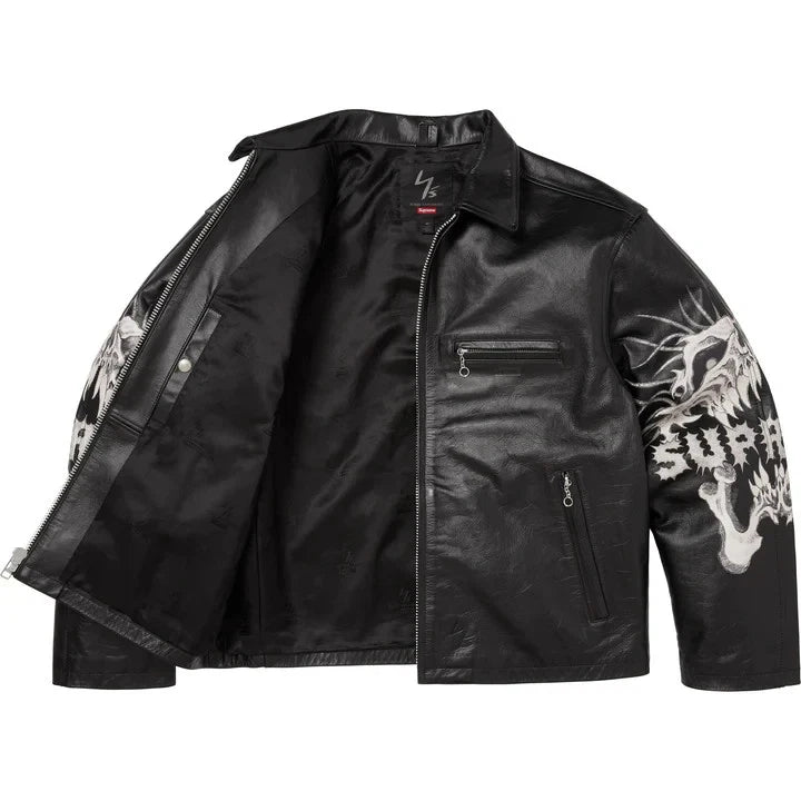 Supreme Y's by Yohji Yamamoto Leather Jacket Black