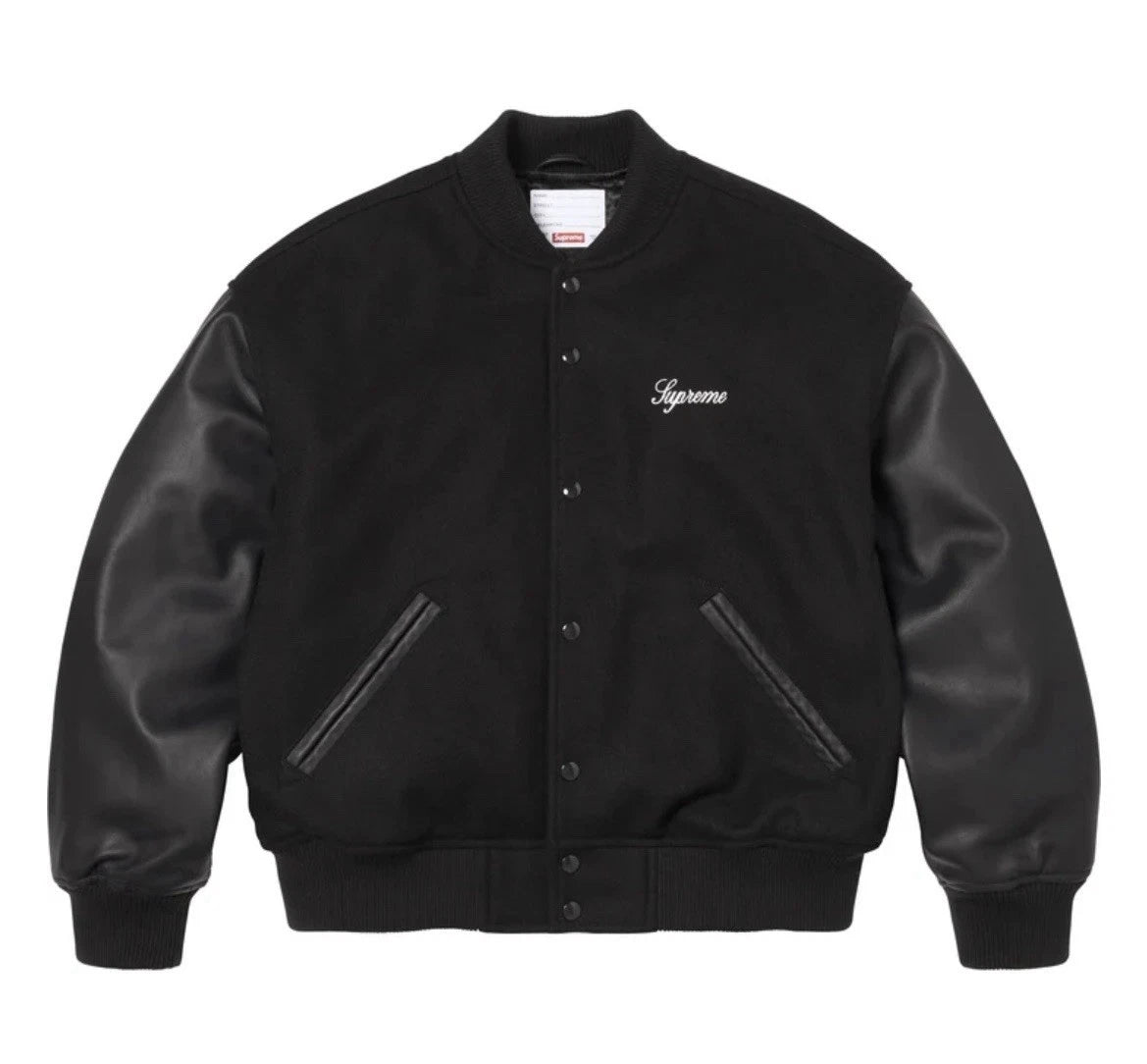 Supreme Cross Varsity Jacket Fast Free Ship