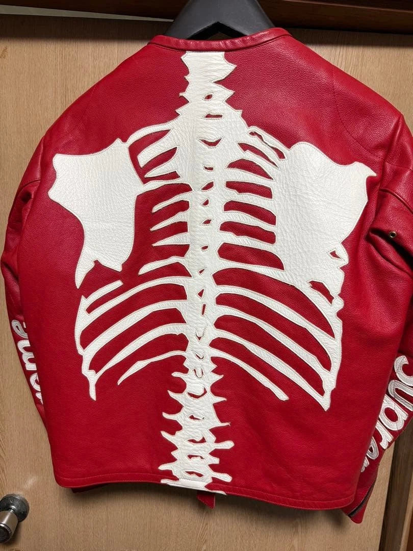 Vanson Supreme Red Leather Motorcycle Jacket  Slight Wear, Vintage Style
