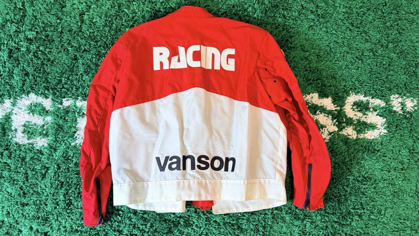 Supreme Vanson Leather Cordura Jacket Red