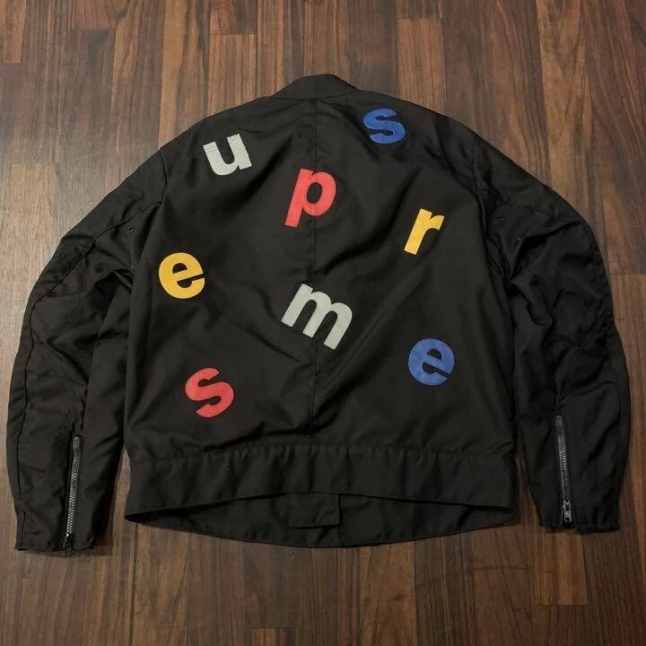 Supreme × VANSON 20ss single rider's jacket  black Leather Logo NEW