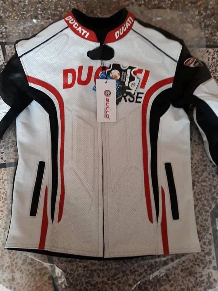 Ducati Jacket Motorcycle Motorbike Leather racing Riding Road jacket CE approved