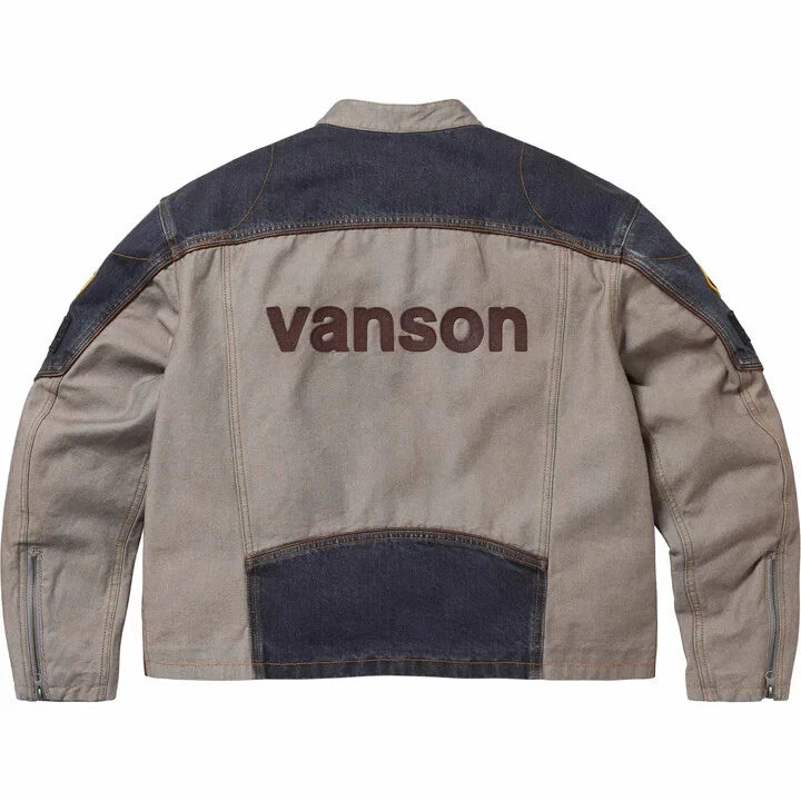 Supreme Vanson Leathers Cordura Cotton Jacket Denim