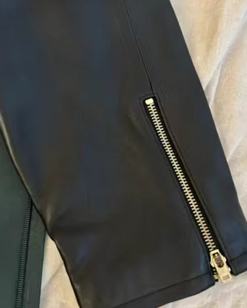 Aime Leon Dore Leather Café Racer Jacket size