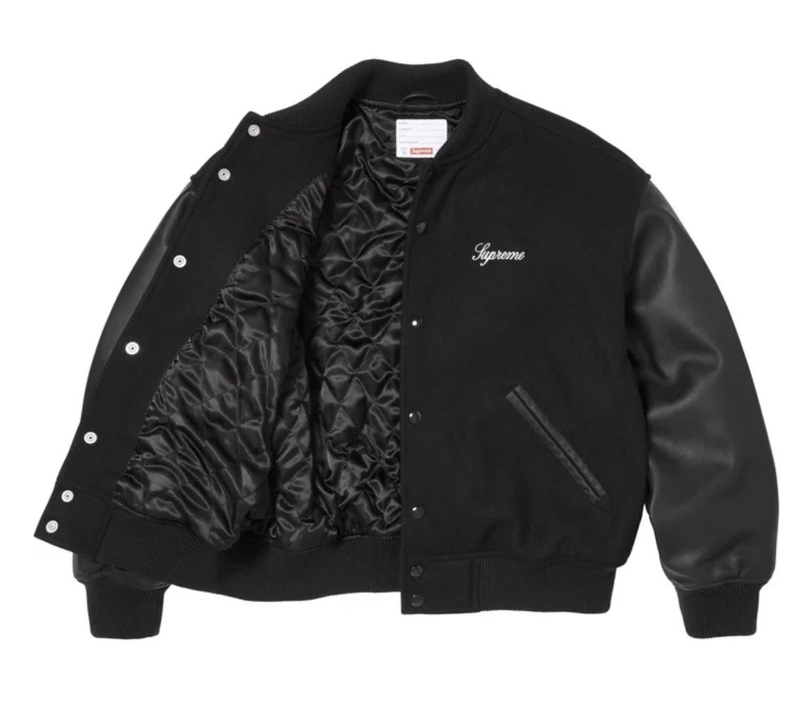 Supreme Cross Varsity Jacket Fast Free Ship
