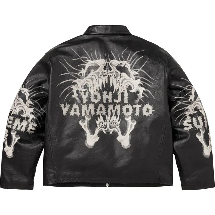 Supreme Y's by Yohji Yamamoto Leather Jacket Black
