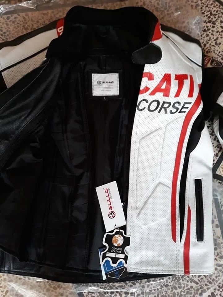 Ducati Jacket Motorcycle Motorbike Leather racing Riding Road jacket CE approved