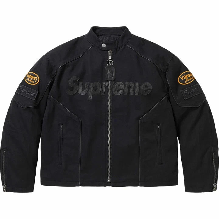 Supreme Vanson Leathers Cordura Cotton Jacket Black