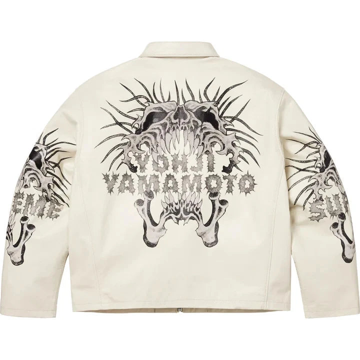 Supreme Y's by Yohji Yamamoto Leather Jacket White