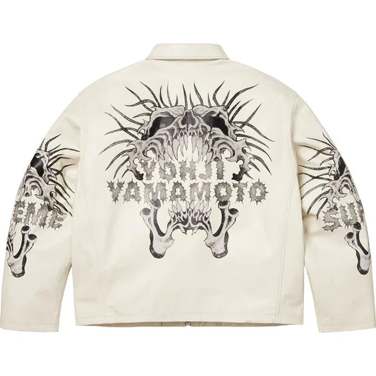 Supreme Y's by Yohji Yamamoto Leather Jacket White