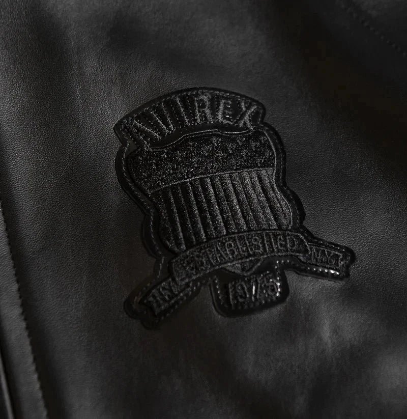 ICON Men’s Black Flight Jacket – Classic Bomber in Faux Leather