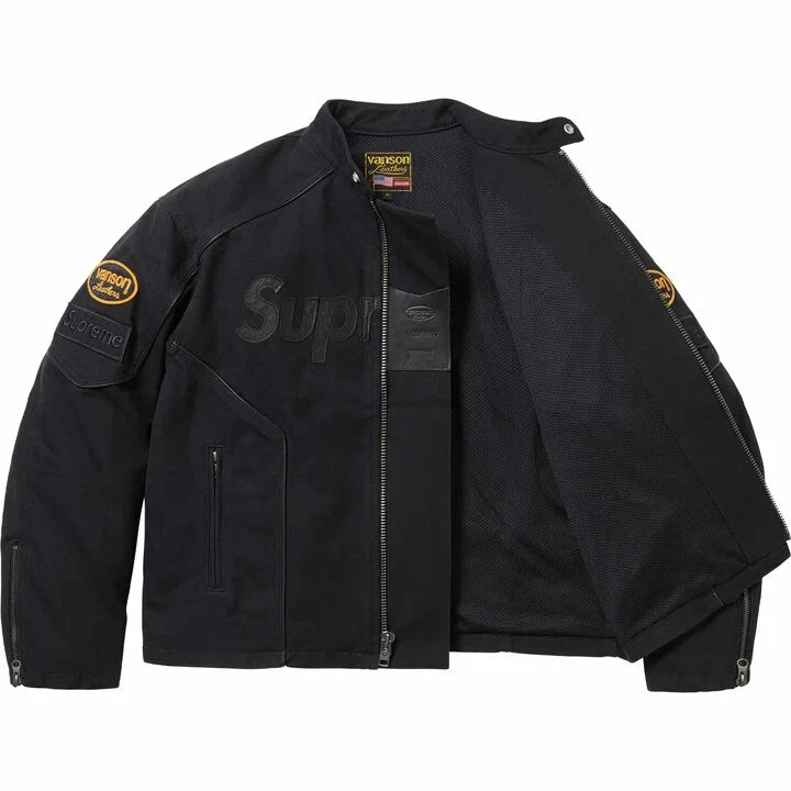 Supreme Vanson Leathers Cordura Cotton Jacket Black
