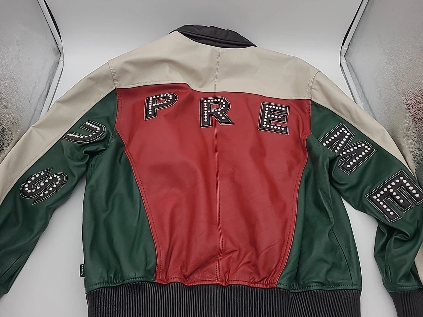 Supreme Studded Arc Logo Leather Jacket SS2018 Sheepskin