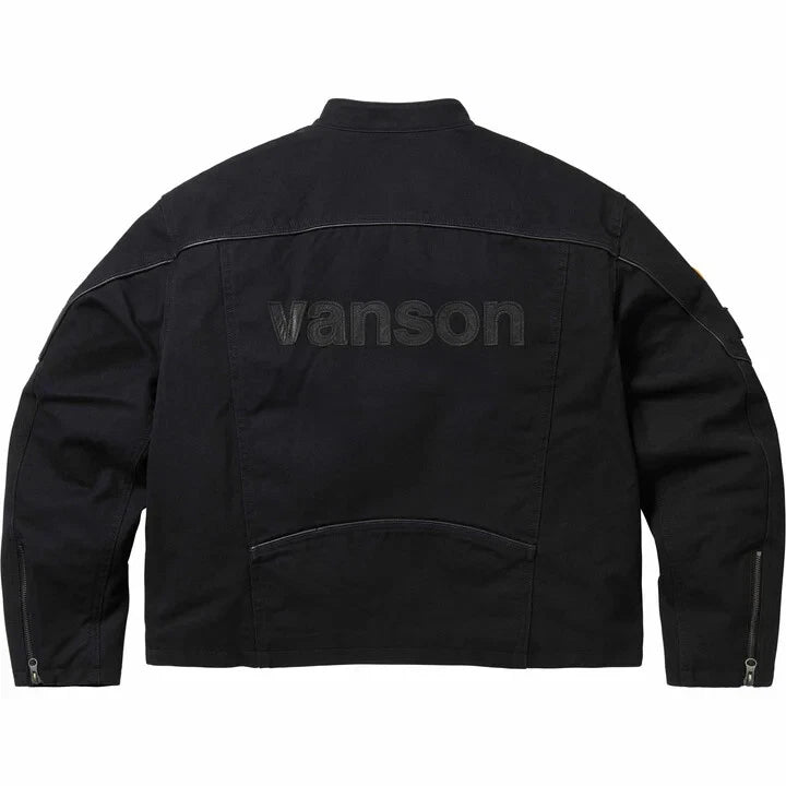 Supreme Vanson Leathers Cordura Cotton Jacket Black
