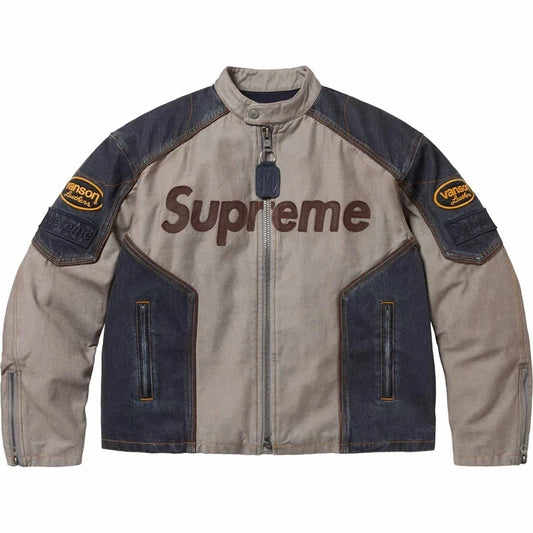 Supreme Vanson Leathers Cordura Cotton Jacket Denim