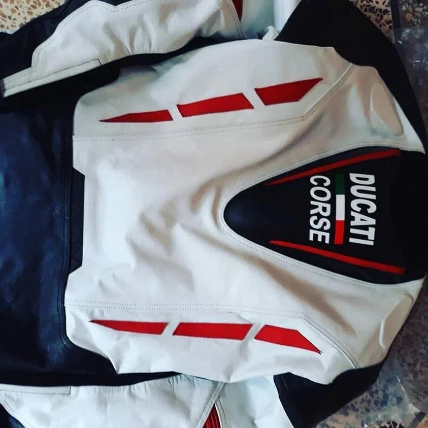 Ducati Jacket Motorcycle Motorbike Leather racing Riding Road jacket CE approved
