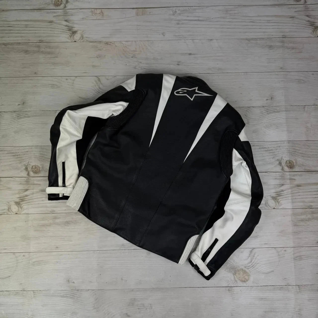 Alpiestars Leather Jacket Moto Armoured Padded Lined Black