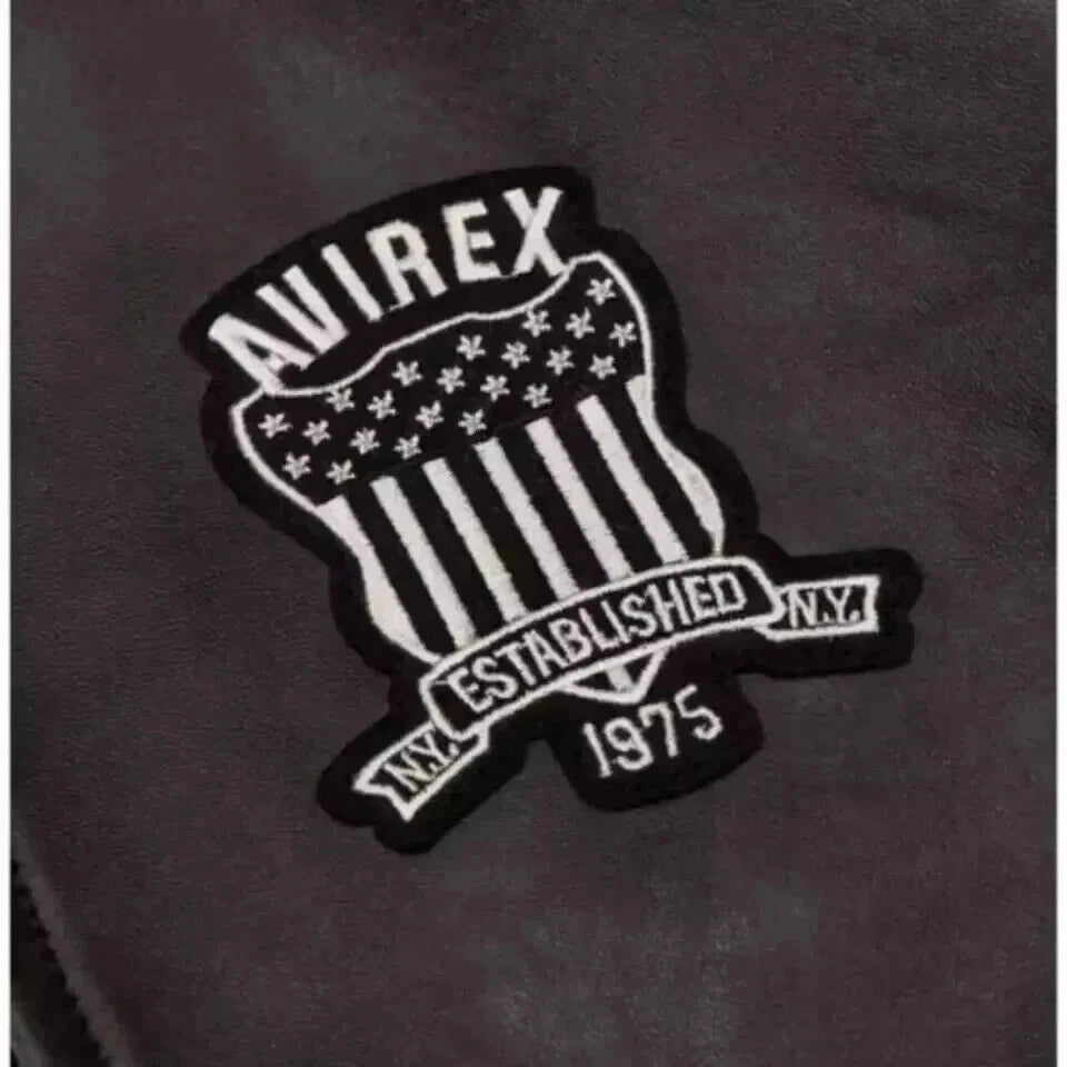 Men’s Black American Bomber Genuine Cowhide Leather Flight style Jacket