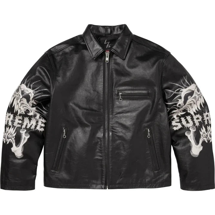 Supreme Y's by Yohji Yamamoto Leather Jacket Black