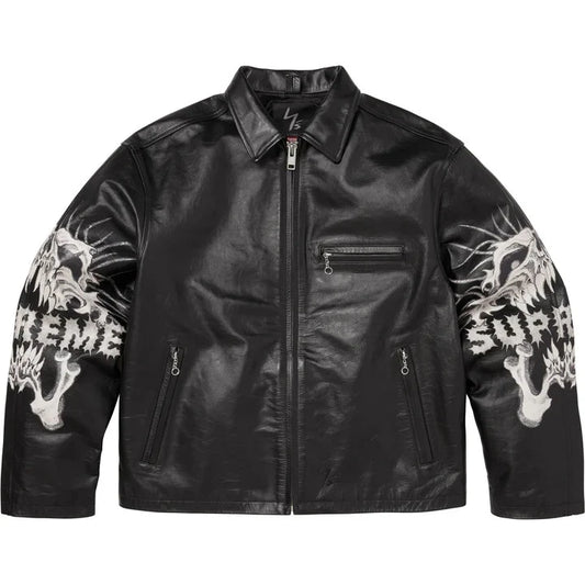 Supreme Y's by Yohji Yamamoto Leather Jacket Black