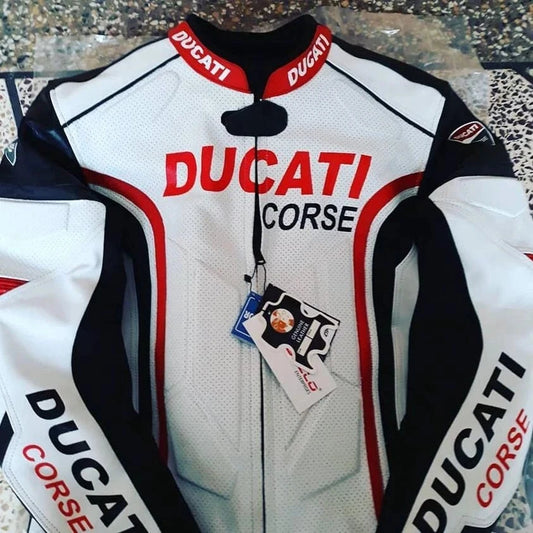Ducati Jacket Motorcycle Motorbike Leather racing Riding Road jacket CE approved
