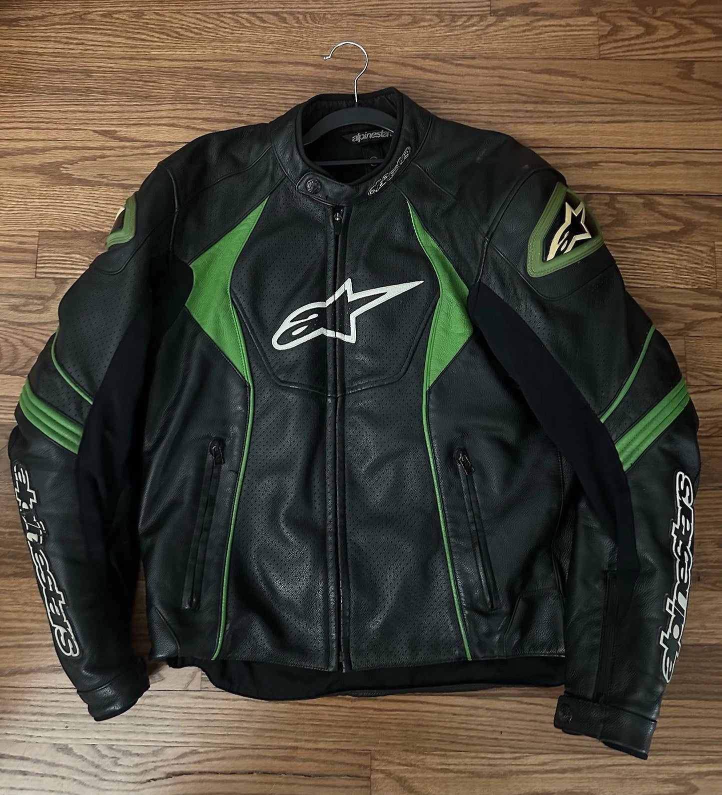 Alpinestars GP-R Leather Jacket Black/Green