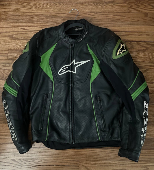 Alpinestars GP-R Leather Jacket Black/Green