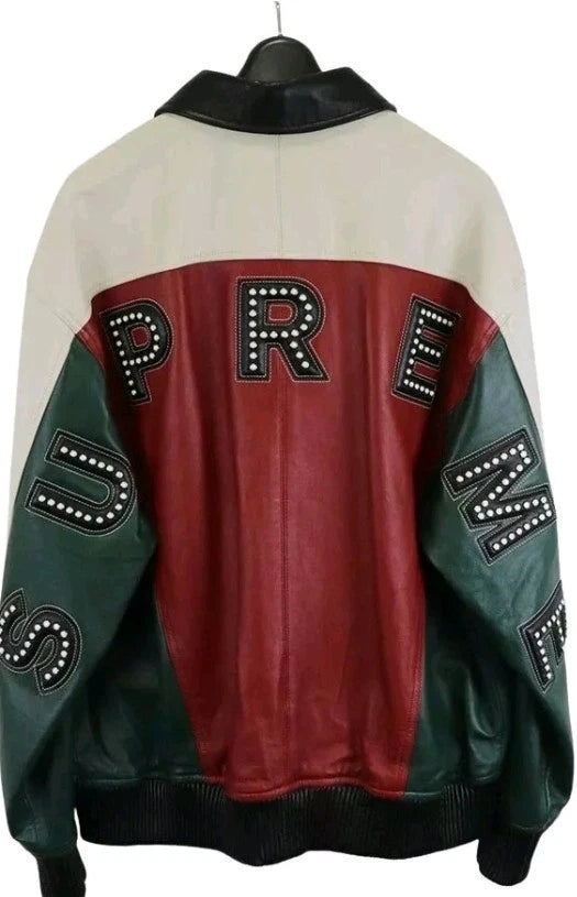Supreme Studded Arc Logo Leather Jacket SS2018 Sheepskin